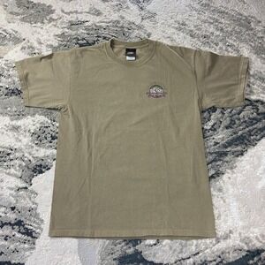 Vintage Prairie Mountain Nature Tee L Olive Green Destination Yellowstone Natura